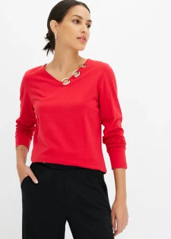 Camiseta de manga larga con ojales