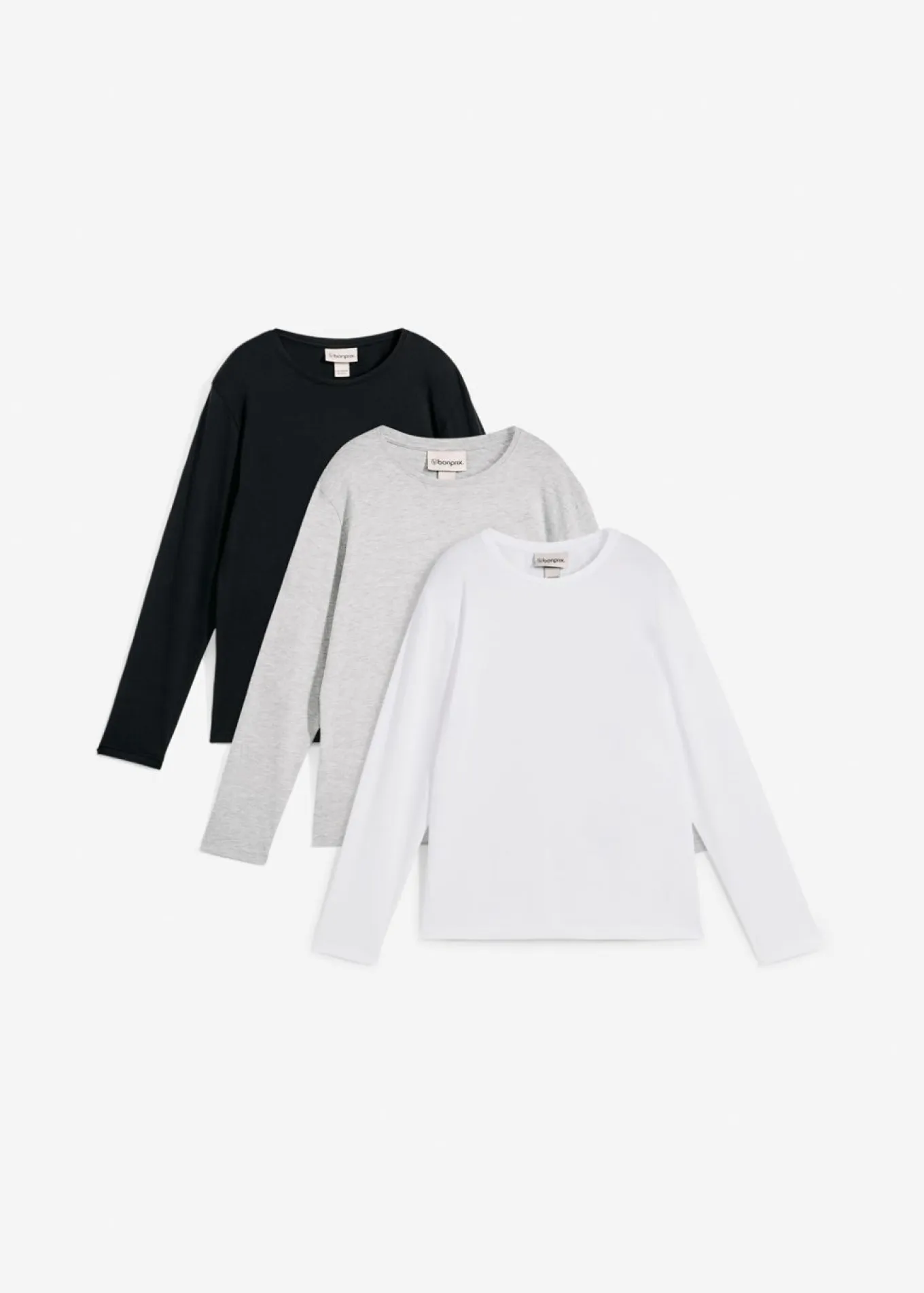 Camiseta de manga larga con algodón orgánico (3 unidades)
