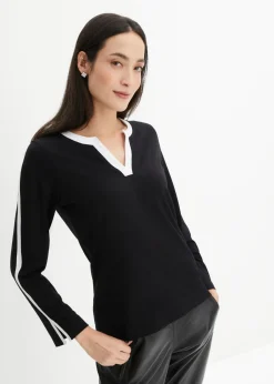 Camiseta de manga larga con abertura