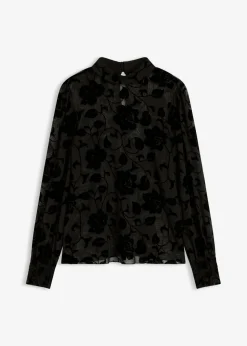Camiseta de manga larga con leve transparencia