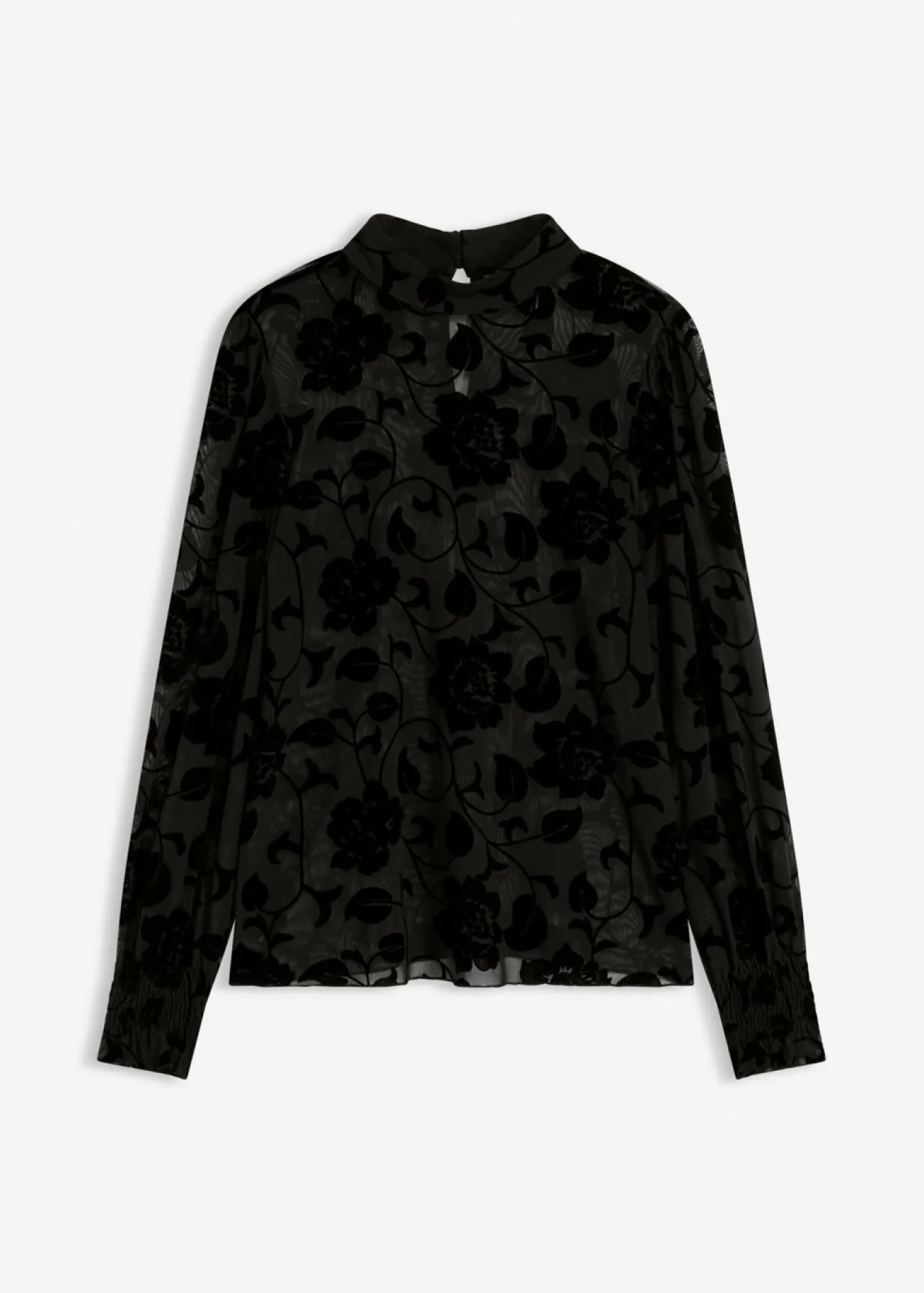 Camiseta de manga larga con leve transparencia