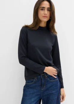 Camiseta de manga larga con cuello alto y poliamida reciclada
