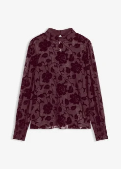 Camiseta de manga larga con leve transparencia