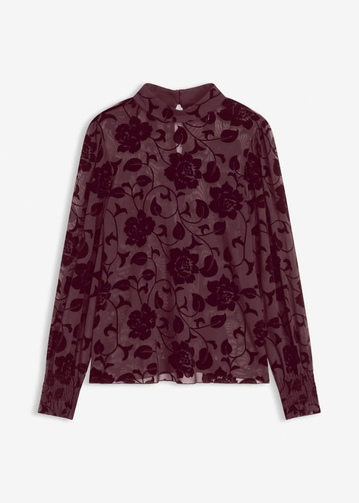 Camiseta de manga larga con leve transparencia