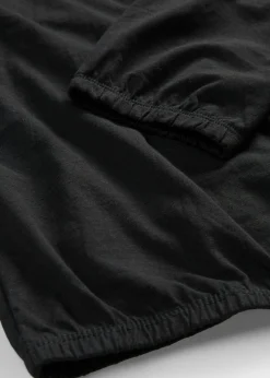 Camiseta de manga larga con elástico de algodón puro