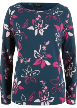 Camiseta de manga larga con estampado floral