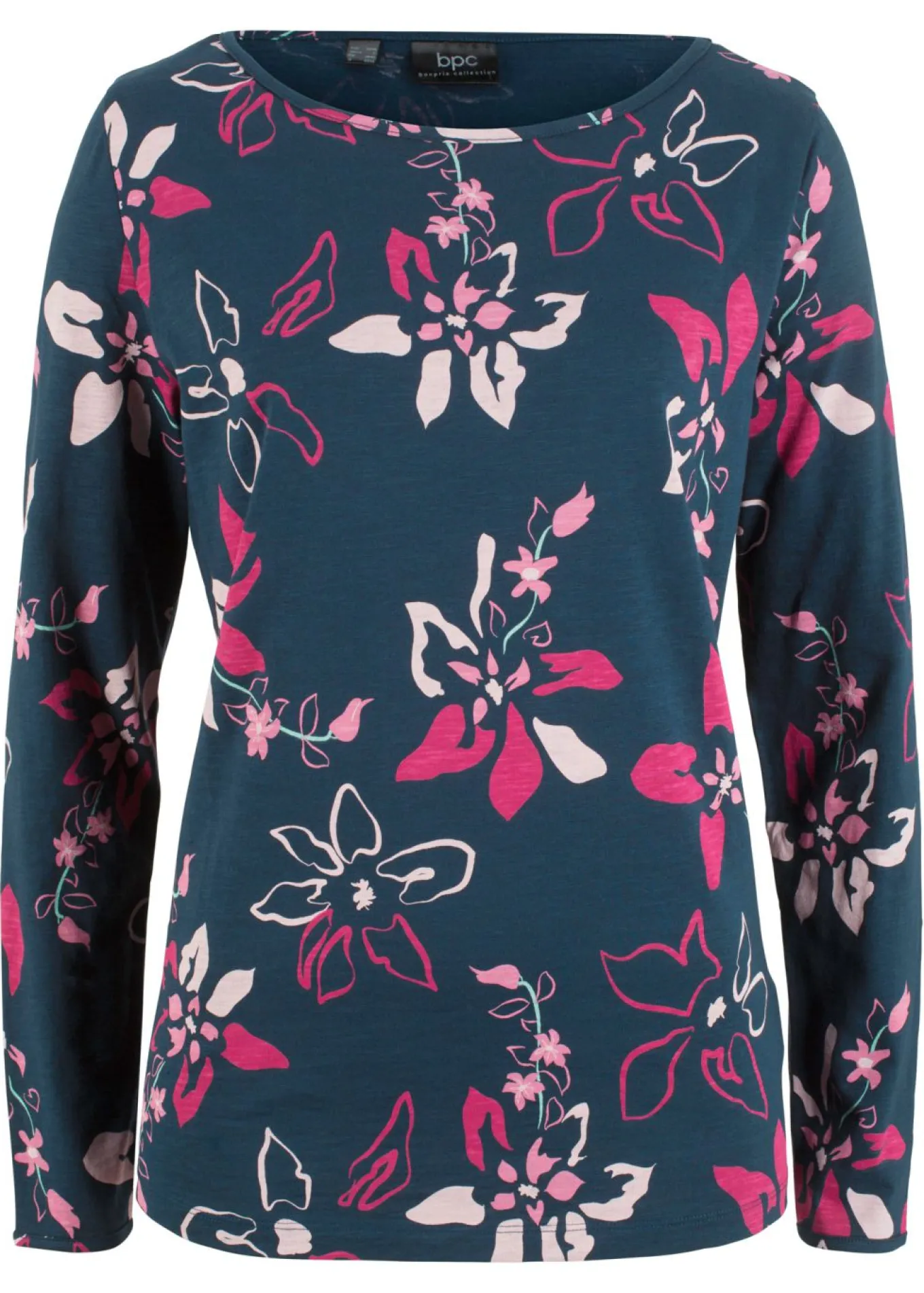 Camiseta de manga larga con estampado floral