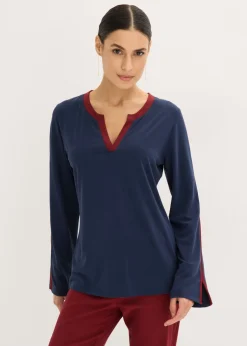 Camiseta de manga larga con abertura