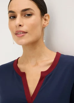 Camiseta de manga larga con abertura
