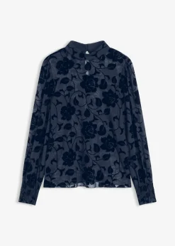 Camiseta de manga larga con leve transparencia