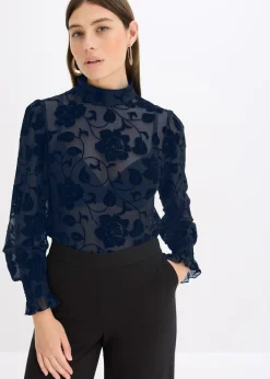 Camiseta de manga larga con leve transparencia