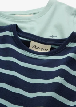 Camiseta de manga larga de algodón orgánico puro (2 unidades)