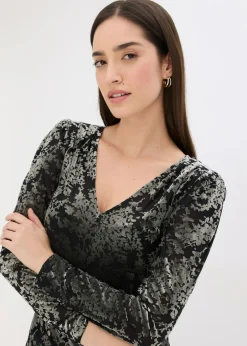 Camiseta de manga larga de terciopelo dévoré
