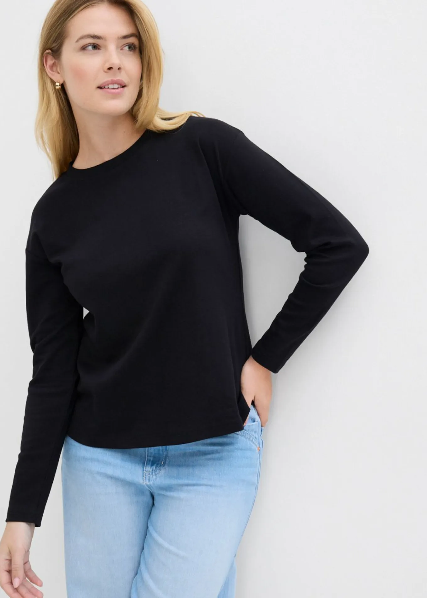Camiseta de manga larga de algodón orgánico puro