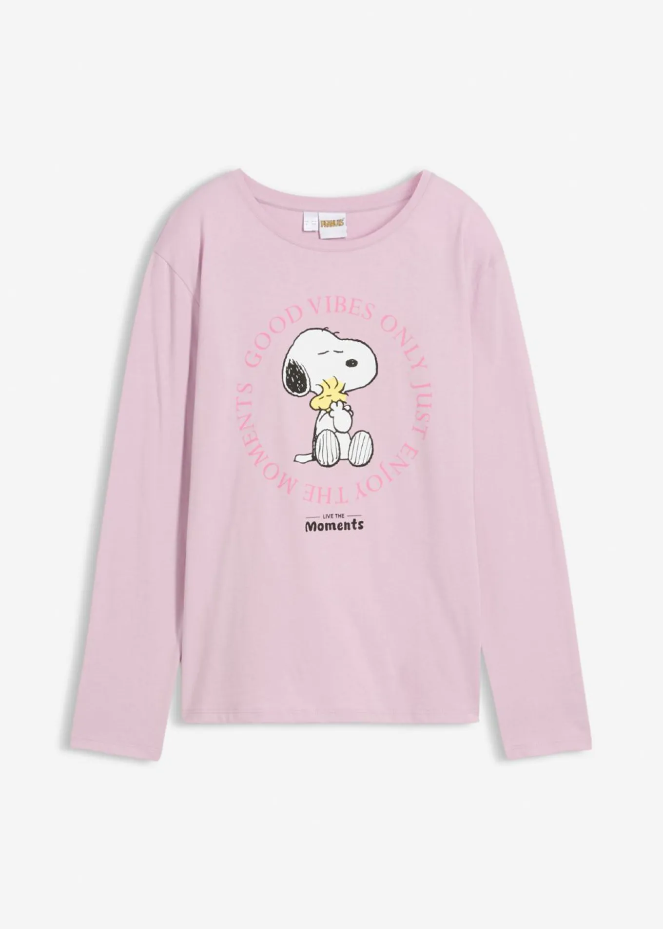 Camiseta de manga larga de algodón puro con estampado de Snoopy