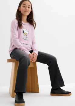 Camiseta de manga larga de algodón puro con estampado de Snoopy