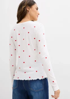 Camiseta de manga larga de algodón puro