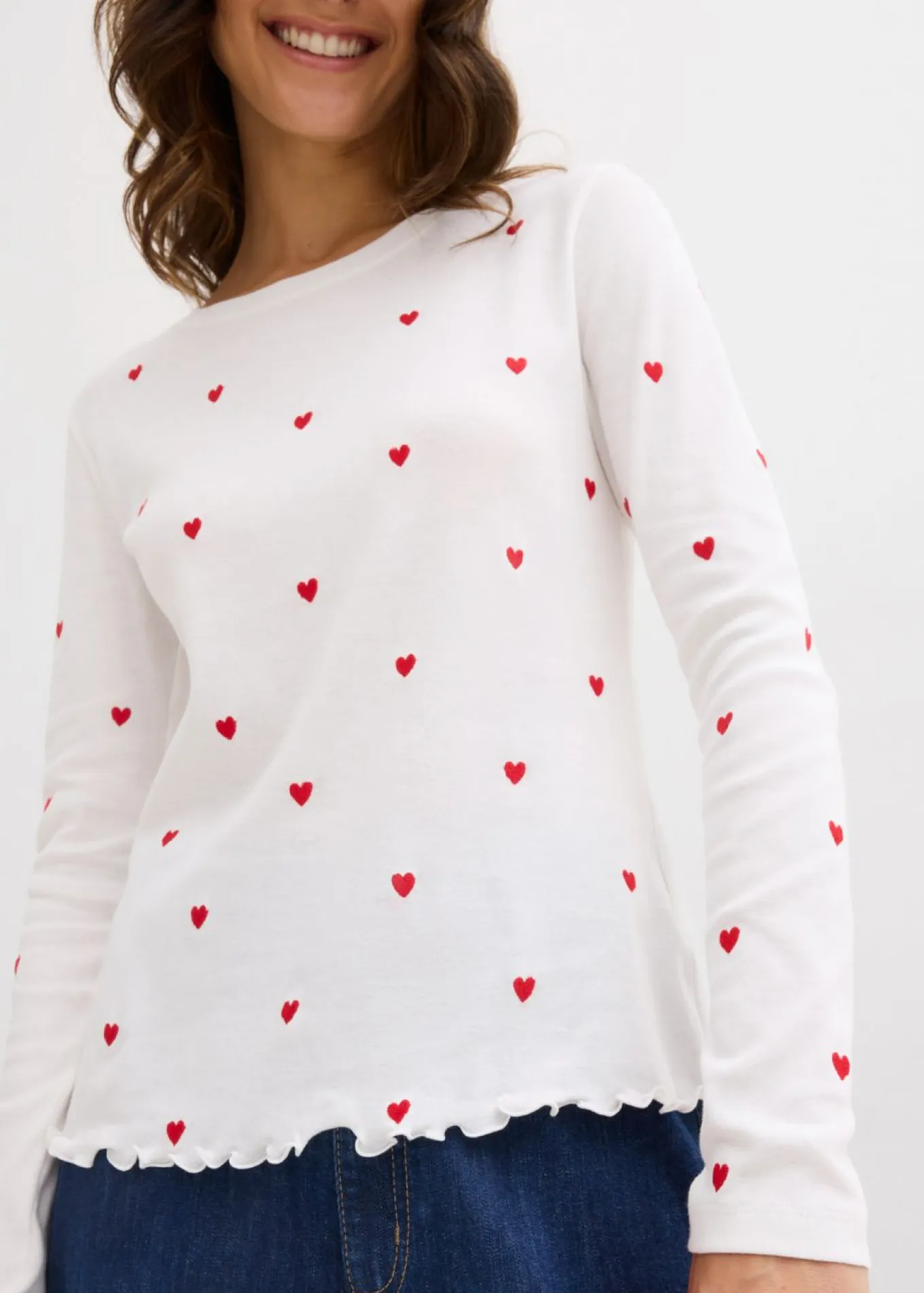 Camiseta de manga larga de algodón puro