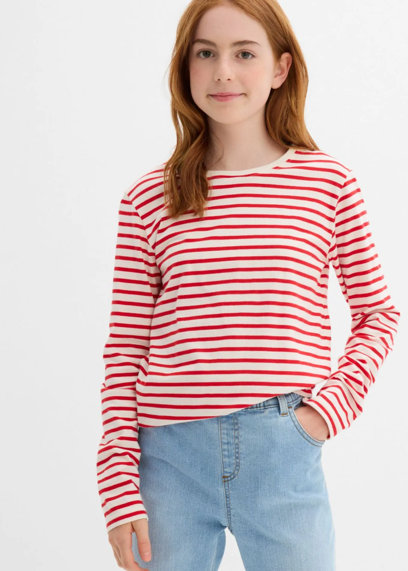 Camiseta de manga larga de algodón orgánico puro (3 unidades)