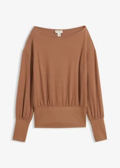Camiseta de manga larga de suave mezcla de viscosa