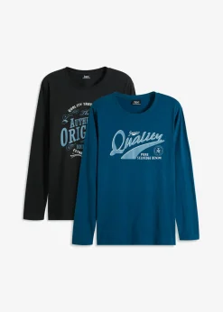 Camiseta de manga larga de algodón orgánico puro (2 unidades)