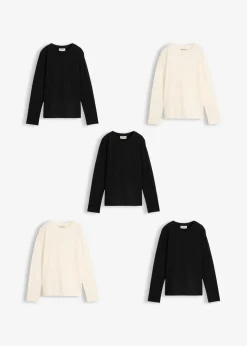 Camiseta de manga larga de algodón orgánico puro (5 unidades)