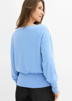 Camiseta de manga larga de suave mezcla de viscosa