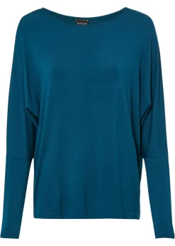 Camiseta de manga larga de suave mezcla de viscosa
