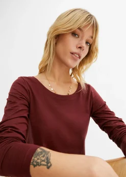 Camiseta de manga larga de algodón puro