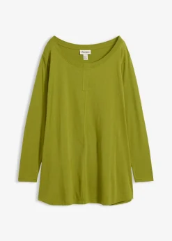 Camiseta de manga larga de mezcla de viscosa y algodón