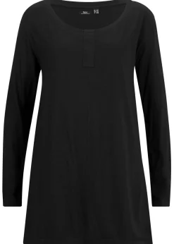 Camiseta de manga larga de mezcla de viscosa y algodón