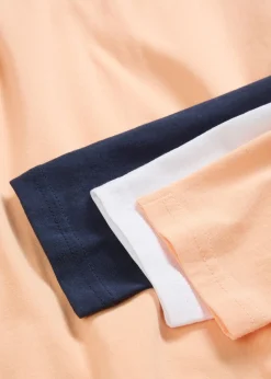 Camiseta de manga larga de algodón orgánico puro (3 unidades)