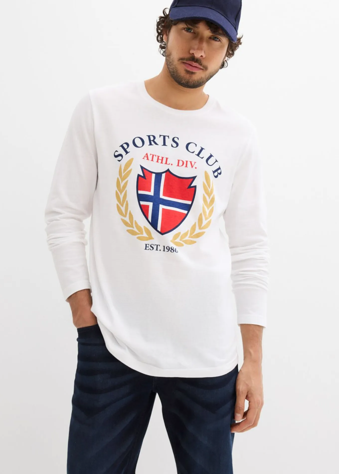 Camiseta de manga larga de algodón puro