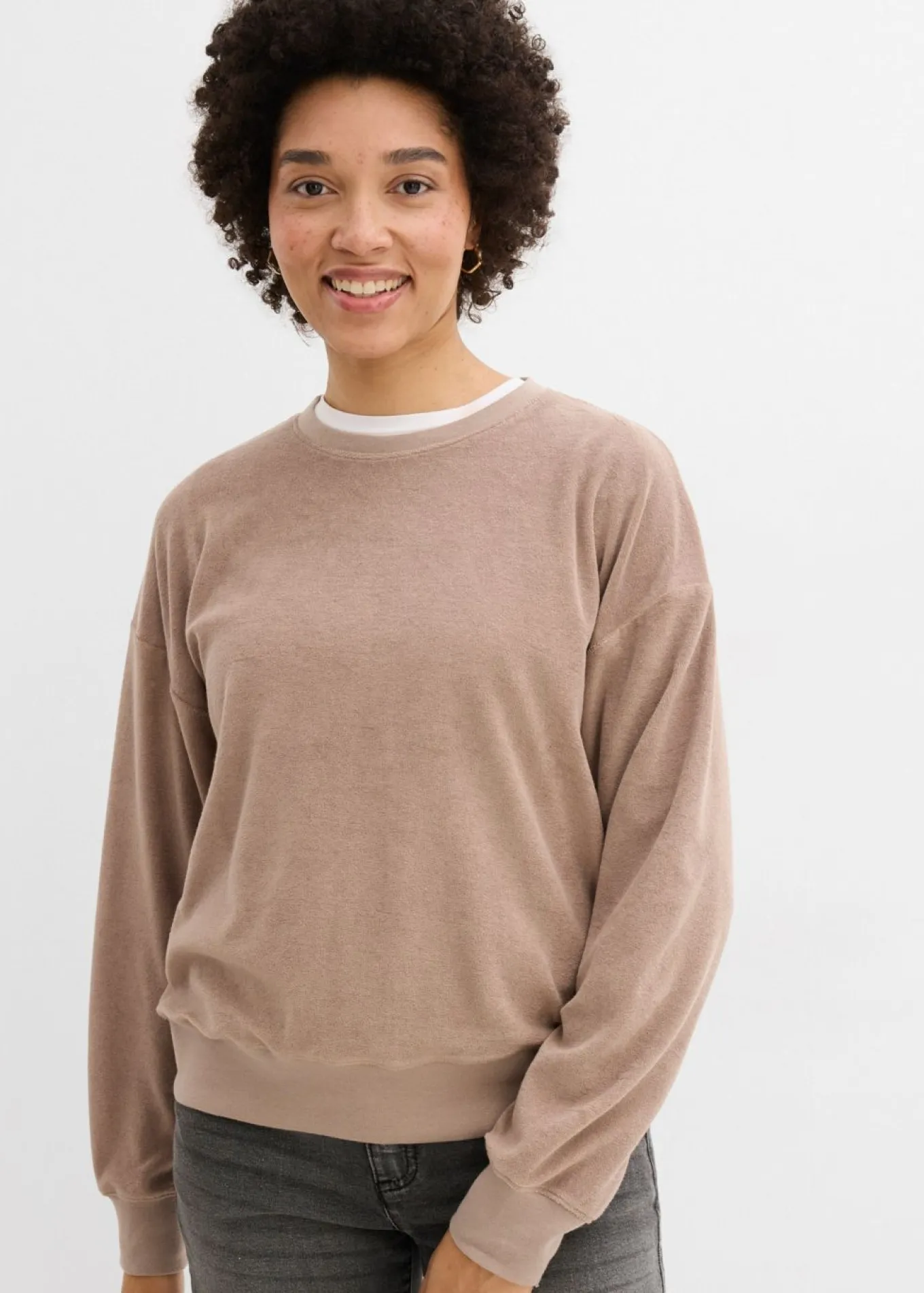 Camiseta de manga larga de felpa