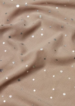 Camiseta de manga larga de malla brillante