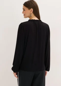 Camiseta de manga larga de mezcla de viscosa