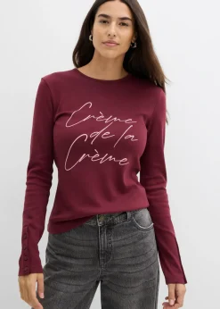 Camiseta de manga larga de algodón puro