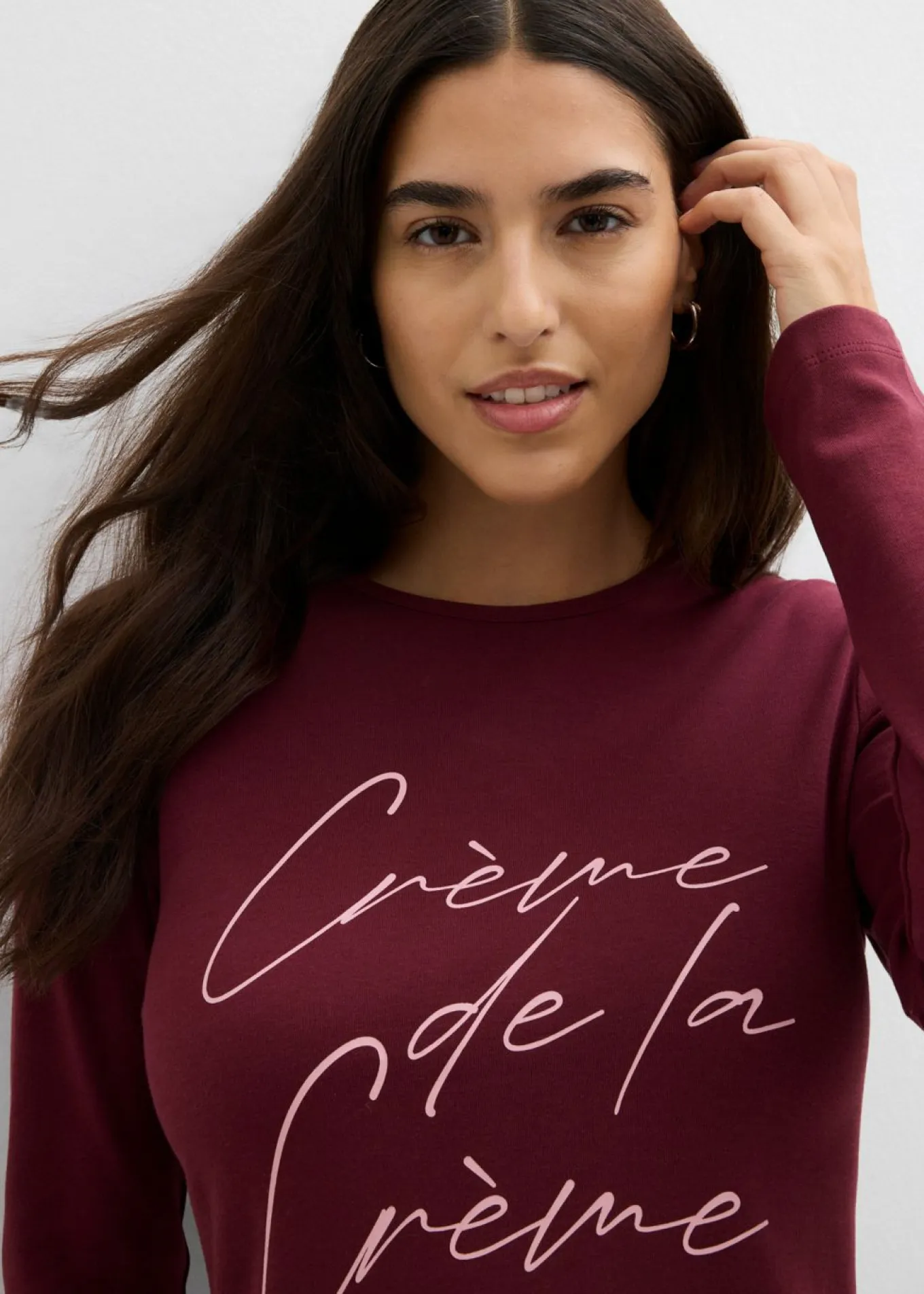 Camiseta de manga larga de algodón puro