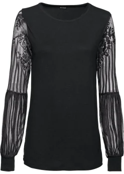 Camiseta de manga larga de mezcla de viscosa