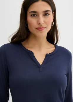 Camiseta de manga larga de suave mezcla de viscosa