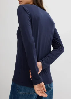 Camiseta de manga larga de suave mezcla de viscosa