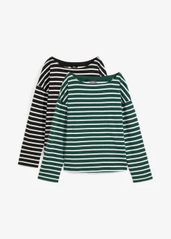 Camiseta de manga larga de algodón orgánico puro (2 unidades)