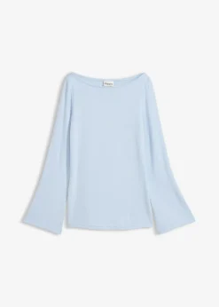 Camiseta de manga larga de suave mezcla de viscosa