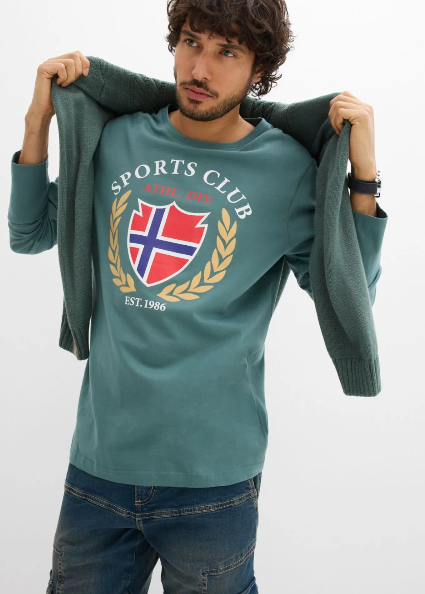 Camiseta de manga larga de algodón puro