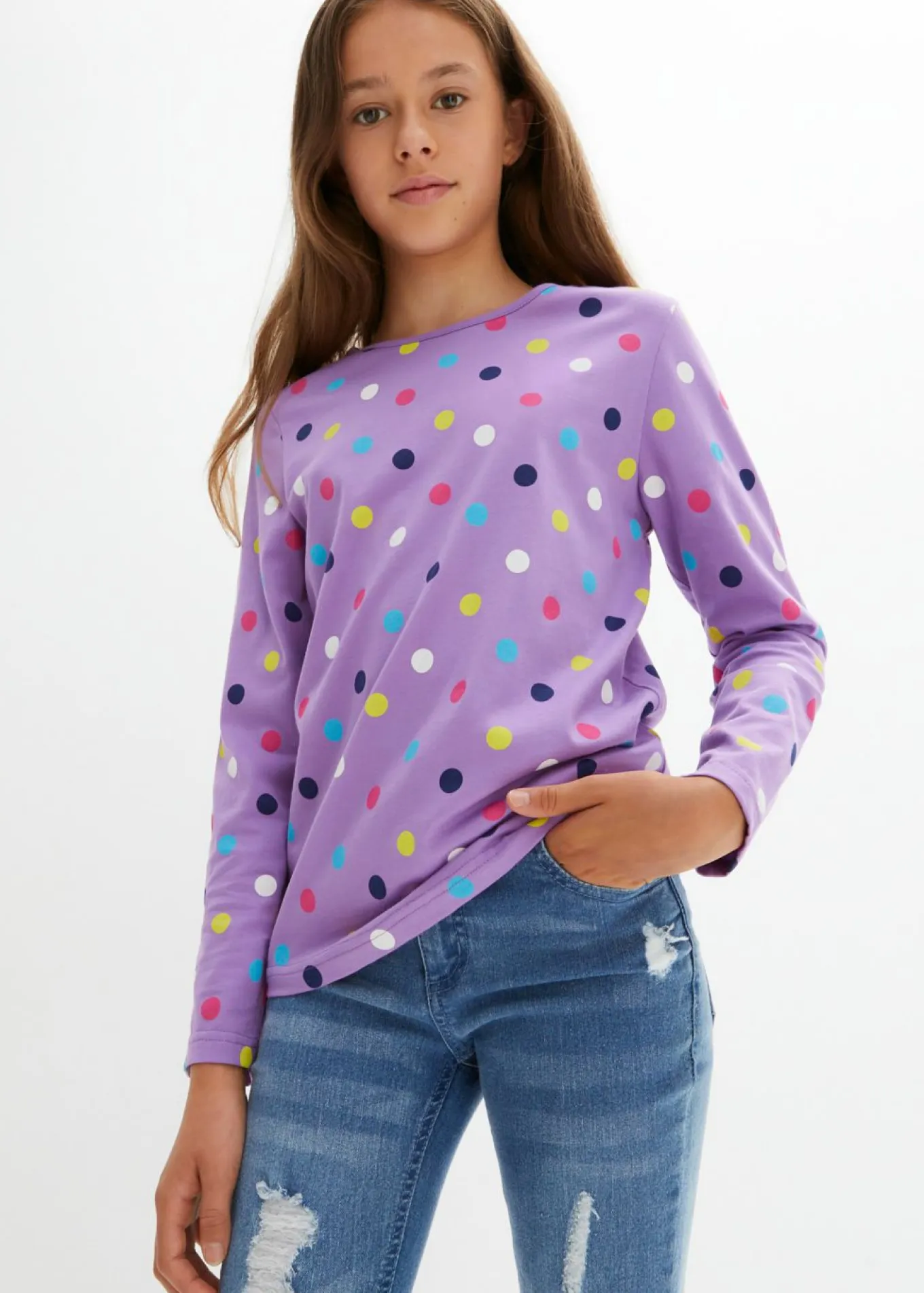 Camiseta de manga larga de algodón orgánico (3 unidades)