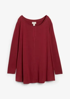 Camiseta de manga larga de mezcla de viscosa y algodón
