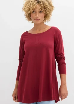 Camiseta de manga larga de mezcla de viscosa y algodón