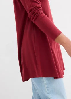 Camiseta de manga larga de mezcla de viscosa y algodón