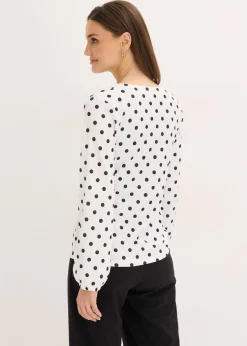 Camiseta de manga larga de punto estructurado