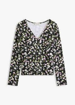 Camiseta de manga larga de mezcla de algodón